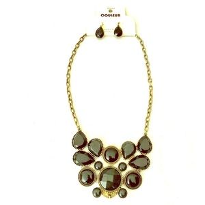 Couleur Bib Choker Statement Necklace Earrings